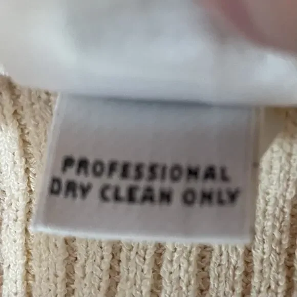 St John Sleeveless Sweater Medium Ivory Ribbed Knit Turtleneck Tank Wool… - Picture 6 of 7